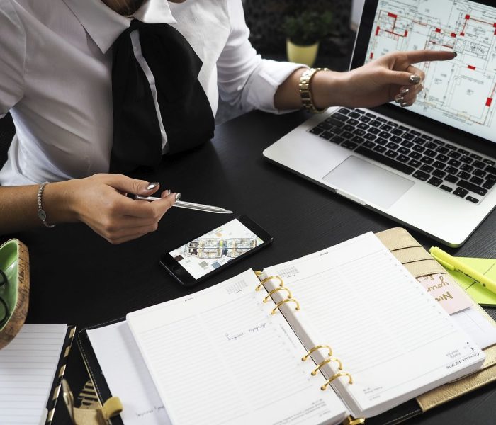 Free business woman with laptop and plans image, public domain CC0 photo. Free business woman with laptop
